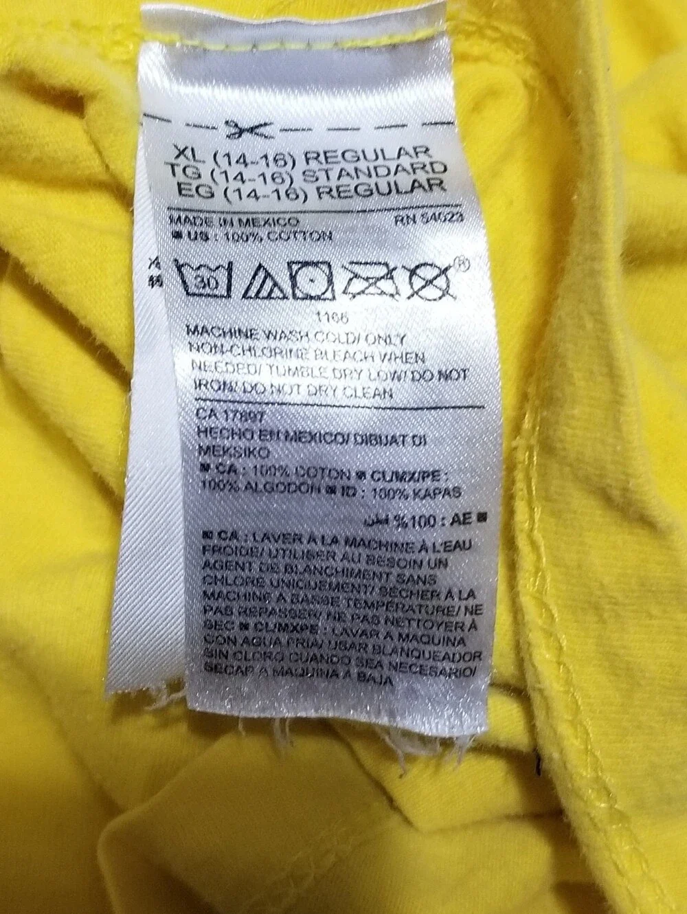 Old Navy Youth's XL Pokémon Yellow Pikachu 